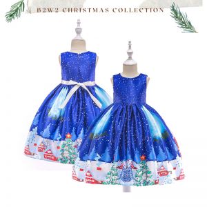 DRESS SANTA BIRU / DRESS BLUE CHRISTMAS